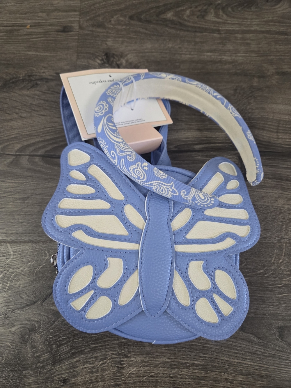 Cupcakes & Cashmere Girls Butterfly Bag & Headband Set NEW